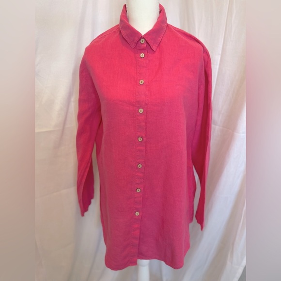 Soft Surroundings 100% Linen Size Medium Pink - Picture 1 of 7